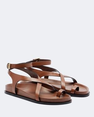 A.Emery Jalen Slim Leather Sandals - Brown