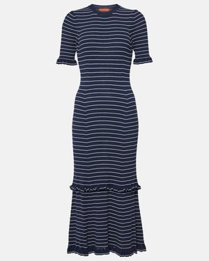 Altuzarra Delpini Striped Ruffled Maxi Dress - Blue