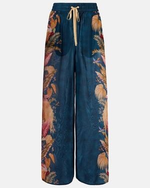 Zimmermann Ascension Linen Trousers - Blue