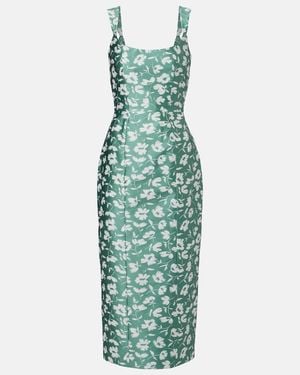 Markarian Numa Brocade Midi Dress - Green