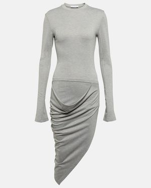 JW Anderson Draped Jersey Midi Dress - Gray