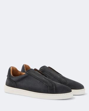 Magnanni Kona Slip Suede Trainers - Blue
