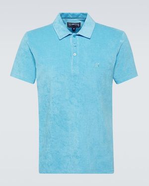 Vilebrequin Phoenix Cotton-Blend Terry Polo Shirt - Blue