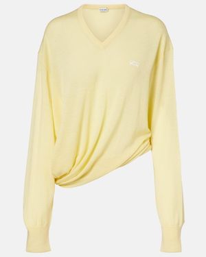 Loewe Pullover Double L Aus Wolle - Gelb