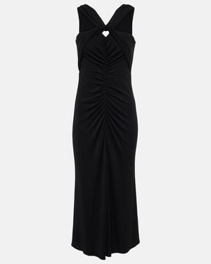 Diane von Furstenberg Neely Halterneck Jersey Midi Dress - Black
