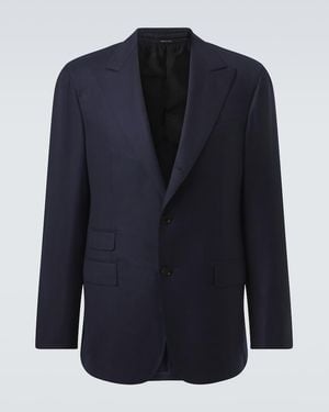 dunhill Blazer Aus Wolle - Blau