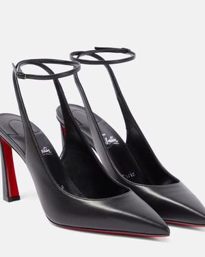 Christian Louboutin Condora Strap 85 Leather Pump - Black