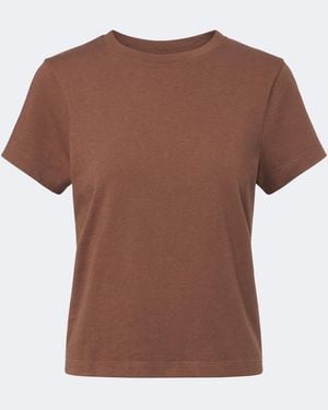 KHAITE T-Shirt Emmylou Aus Baumwolle - Braun