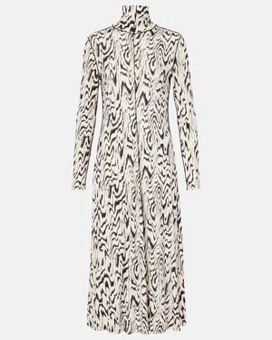 Proenza Schouler Label Marion Printed Jersey Midi Dress - White