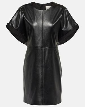 Isabel Marant Faustilia Leather Minidress - Black