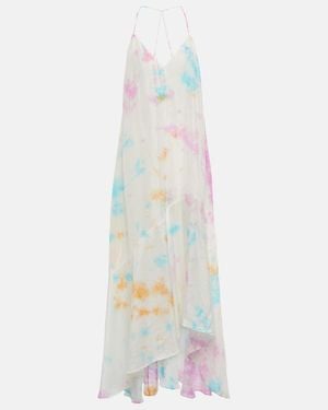 Anna Kosturova Silk Maxi Dress - White