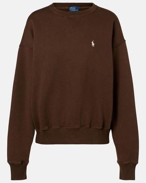 Polo Ralph Lauren Logo Cotton-Blend Jersey Sweatshirt - Brown