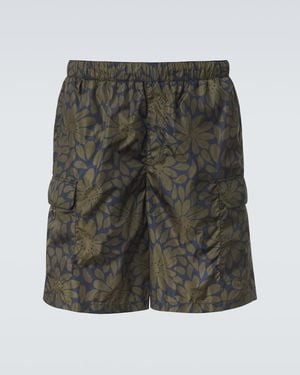 Prada Re-Nylon Floral Swim Trunks - Green