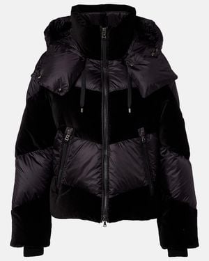 Bogner Cathy Velvet-Trimmed Down Jacket - Black