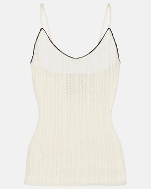 Isabel Marant India Pointelle Silk And Cotton Camisole - Natural