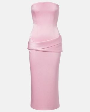 Alex Perry Bustier-Kleid Aus Crepe - Pink