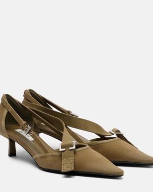 Prada Canvas Pumps - Brown