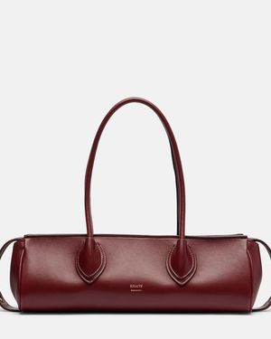 KHAITE Donna Leather Shoulder Bag - Red