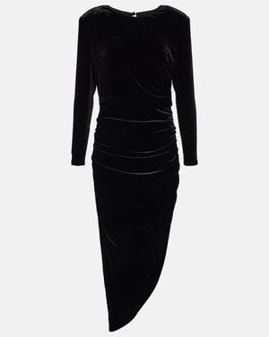 Veronica Beard Tristana Velvet Midi Dress - Black