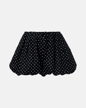 Faithfull the Brand Lucia Polka-Dot Linen Shorts - Black