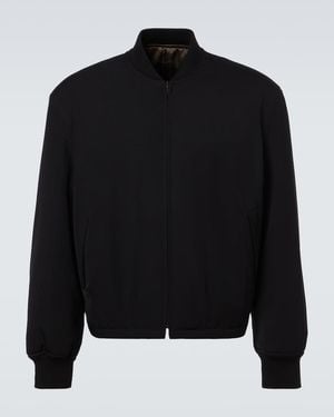The Row Fenn Reversible Wool Bomber Jacket - Black