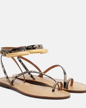 Amanu Sandalen Kalahari Aus Leder - Mettallic