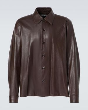 Our Legacy Welding Leather Overshirt - Brown