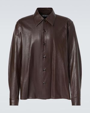 Our Legacy Welding Leather Overshirt - Brown