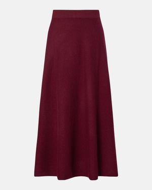 Lisa Yang Torie Cashmere Midi Skirt - Red