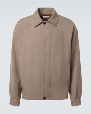 The Row Osano Wool Blouson Jacket - Brown