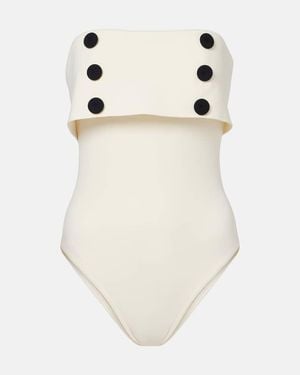 Karla Colletto Billie Colorblocked Swimsuit - Natural