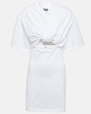 Jacquemus La Robe T-shirt Bahia Cotton Mini Dress - White