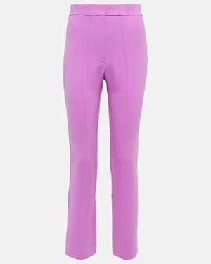 Alex Perry Dallin High-Rise Straight Cropped Trousers - Purple