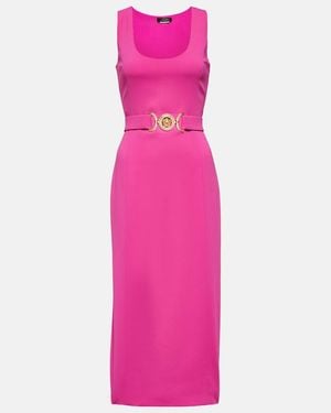 Versace Medusa '95 Belted Midi Dress - Pink