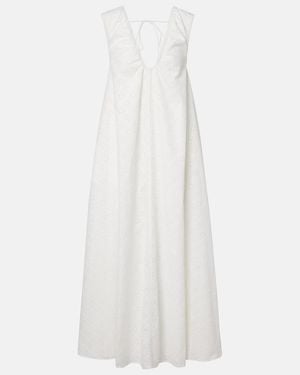 Faithfull the Brand Juana Broiderie Anglaise Maxi Dress - White