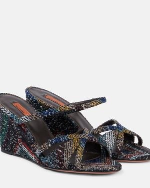 Missoni Lucy Caperdoni Sequined Wedges - Black