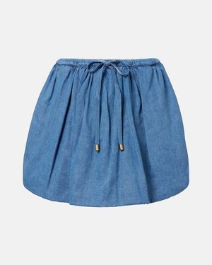 Patou Denim Miniskirt - Blue