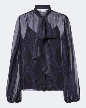 JOSEPH Blusa Sally De Chifon Estampada - Azul