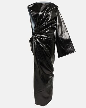 Rick Owens Asymmetrical Denim Gown - Black
