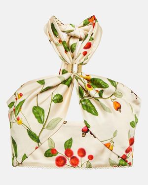 Agua Bendita Mulato Halterneck Top - Metallic