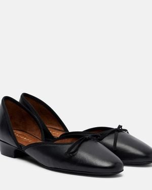 Herbert Levine 24/7 Leather Ballet Flats - Black