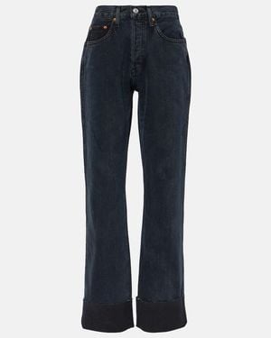 RE/DONE High-Rise Straight Jeans - Blue