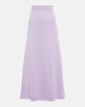 Dorothee Schumacher Modern Statements Wool-Blend Midi Skirt - Purple