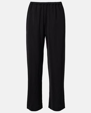 Rohe Cropped Wide-Leg Trousers - Black