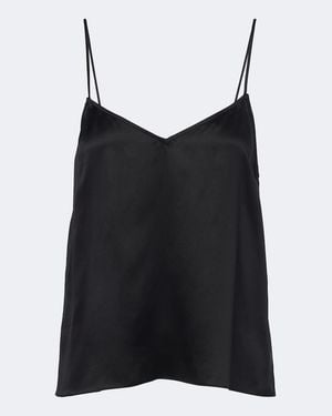 The Sei Silk Satin Camisole - Black