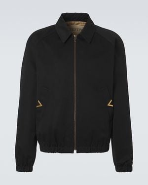 Valentino Vgold Cotton Blouson Jacket - Black