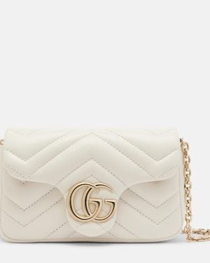 Gucci Gg Marmont Mini Matelassé Leather Shoulder Bag - Natur