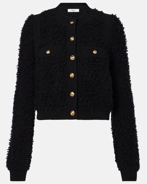 Chloé Cropped-Jacke Aus Tweed - Schwarz