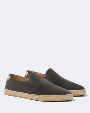 Brunello Cucinelli Chaussures Slip-On En Daim - Marron