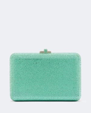 Judith Leiber Clutch Slim Slide Adornado - Verde